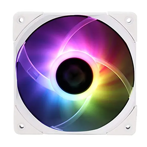 Thermalright TL-C12015W-S CPU Lüfter Computergehäuse Lüfter leise 4pin PWM ARGB PC, 15mm Slimline Kühlerlüfter,120mm CPU (Weiß ARGB)