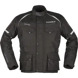 Modeka Tarex Motorrad Textiljacke, schwarz, Größe L für Männer - Motorradjacke aus robustem 600 D Polyester mit zusätzlichen Protektoren an Schulter und Ellenbogen für sicheren Fahrspaß.