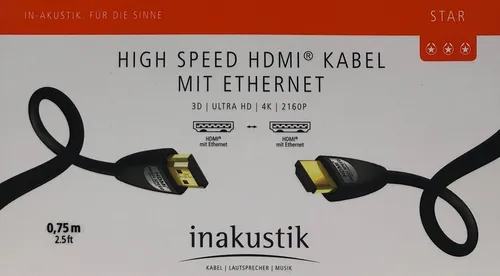 inakustik Star High Speed HDMI 2.0b Kabel 0,75m von in-akustik
