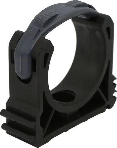 HAF 1x PVC Rohrschelle 40mm aus Kunststoff | Rohrklemme mit Verschlussbügel | Rohrhalter für PVC Rohr mit 40mm Außendurchmesser und Poolverrohrung