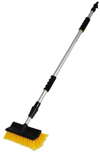 BURI Autowaschbürste Auto Waschbürste Teleskopstiel Teleskopstange Wasserzulauf Bürste