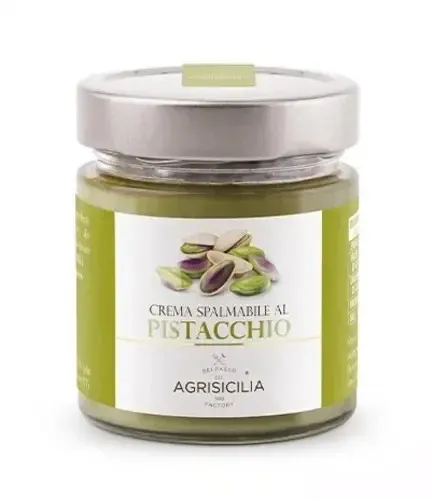 Pistaziencreme 45% Pistazien 200g - Agrisicilia - Schokoladencreme & süßer Aufstrich, cremige Pistaziencreme mit 45% echten Pistazien für ein unvergleichliches Geschmackserlebnis.