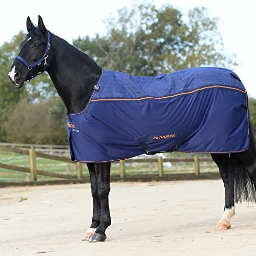 Bucas 145 Navy/Orange Therapiedecke Cooler Rug Therapy - Reit- & Pferdebedarf, bietet therapeutische Wärme und Unterstützung für Ihr Pferd, ideal für Erholung und Regeneration.