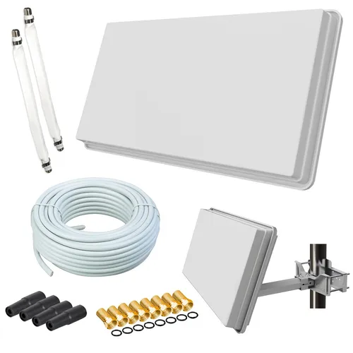 Selfsat Flachantenne H30D2+ Digital Sat Anlage 20m Kabel Fensterhalterung HD 4K