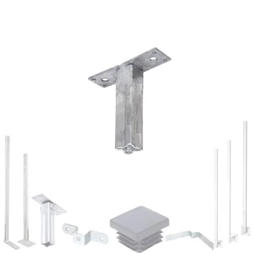 siwitec Handlaufstütze für Universalpfosten 30 x 30 mm | Stahl feuerverzinkt | Handlaufhalter für Geländerpfosten