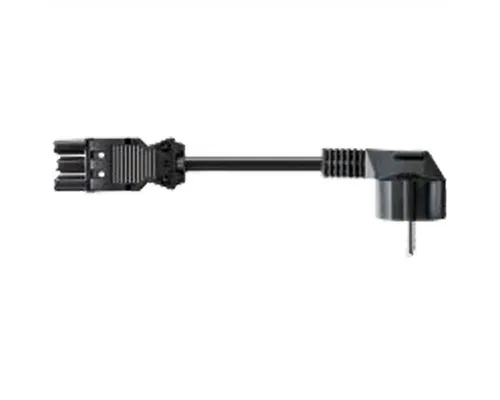 Bachmann Gerätezuleitung CEE7/7 ST18 Stromadapter Schutzkontakt, CEE 7/7, Typ-E/F Männlich (Stecker) zu Installationssteckverbinder 3-polig Weiblich (Buchse), 100.0 cm, 1,0m