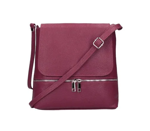 ITALYSHOP24 Schultertasche Made in Italy Damen Leder Messenger Brust Tasche Body Umhängetasche, PREMIUM QUALITÄT Echtleder Business Hobo Shopper CrossBody geräumig
