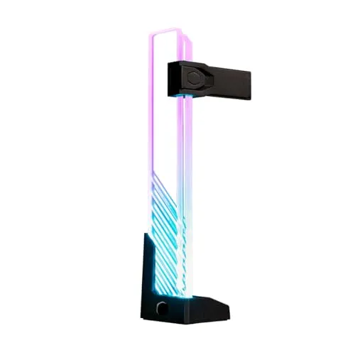 Cooler Master MasterAccessory ARGB GPU Halterung - Grafikkartenstütze mit gehärtetem Glas und ARGB-Beleuchtung - Grafikkartenstütze für Stabilität - Verhindert Durchhängen von Hochleistungs-Grafikkarten mit einfacher werkzeugloser Installation und magnetischer Basis für sicheren Halt.