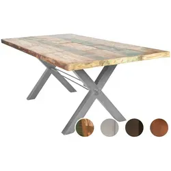 SIT Tops & Tables Esstisch Massivholz Retro 220x100 cm - Esstisch aus Massivholz mit antikbrauner Eisenunterkonstruktion, individuell anpassbar dank Baukasten-System – perfekt für ein stilvolles Esszimmer.
