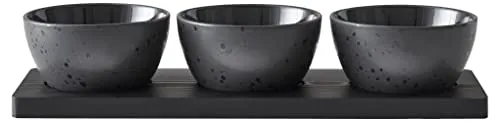 BITZ Kabarett Set 39 x 13 cm Dia. 12 x 6 cm 4 Teilen Galaxy Black