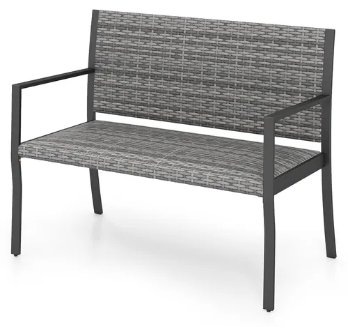 Gartenbank aus Polyrattan