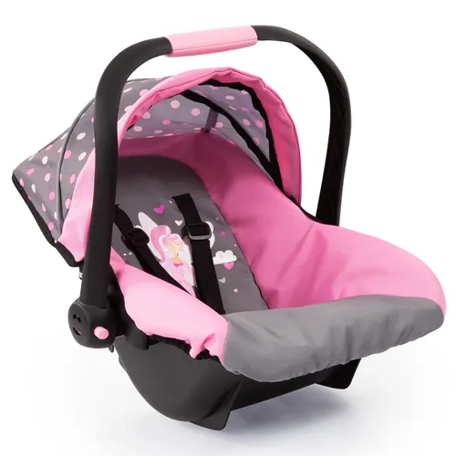 Bayer Design Puppen-Autositz mit Dach grau - Kleidung & Accessoires, sicherer und stylischer Autositz für Puppen, ideal für kleine Abenteurerinnen