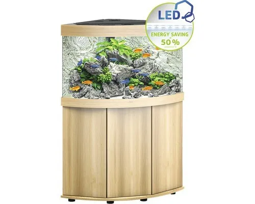 Aquariumkombination JUWEL Trigon 190 SBX mit LED-Beleuchtung - Aquarium mit Schrank, ideal für dekorative Aquaristik, inklusive energiesparender LED-Beleuchtung für optimale Lichtverhältnisse.
