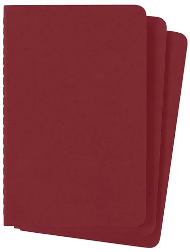 MOLESKINE Notizheft Cahier XL/A4 blanko Karton rot 3 Stück