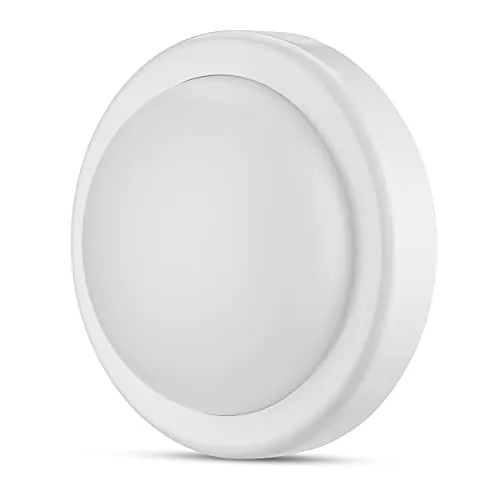 REV Aussenleuchte, LED Wand- Deckenlampe, 14W, IP44, Ø20cm, bis 25.000h, weiss