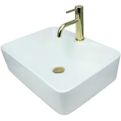 Gtm Design Aufsatzwaschbecken 41 cm – Elegantes modernes Waschbecken ohne Hahnloch