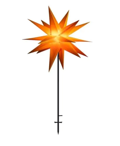 ZICOM LED Dekostern Weihnachtsstern Stern mit 18 Zacken wetterfest, gelb 100cm mit Bodenständer für Weihnachten, Hochzeiten, Party, Dekoration, Geschenkidee, 230V 50Hz, LxBxH 100x100x140cm