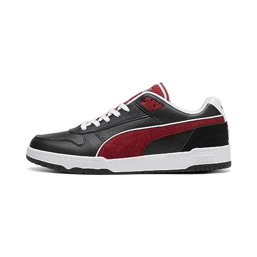 PUMA Unisex RBD Game Low Retro Sneaker, White Black-Club RED, 37 EU - Herren-Sneaker mit Schnürverschluss und Markenlogo, für hohen Komfort und einen stylischen Retro-Look.