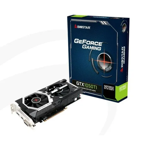 Biostar GTX 1050 4GB GDDR5 Grafikkarte - Leistungsstark für Gaming - Grafikkarte Biostar GTX 1050 mit 4GB GDDR5, ideal für Gaming mit einer maximalen Auflösung von 7680 x 4320 px und NVIDIA G-SYNC Unterstützung. Perfekt für flüssiges Spielen!