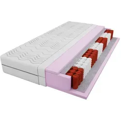 Deine Möbel 24 Taschenfederkernmatratze H3, 80x200 cm - Hochwertige Taschenfederkernmatratze mit 7 Zonen, ideal für Allergiker und für besten Schlafkomfort im Sommer & Winter, waschbarer Bezug für einfache Pflege.