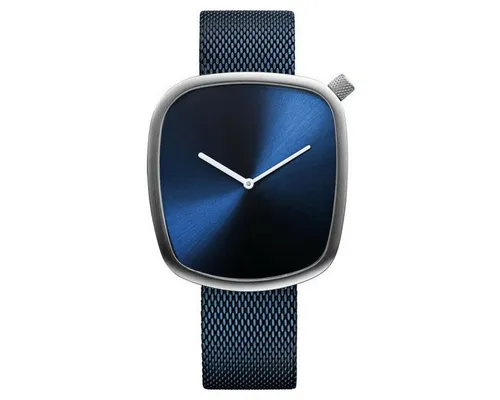 Bering 18040-307 Pebble Unisex Uhr 40mm - Armbanduhr mit klassischem Design, wasserdicht bis 3ATM und elegantem blauen Zifferblatt – perfekt für jeden Anlass.