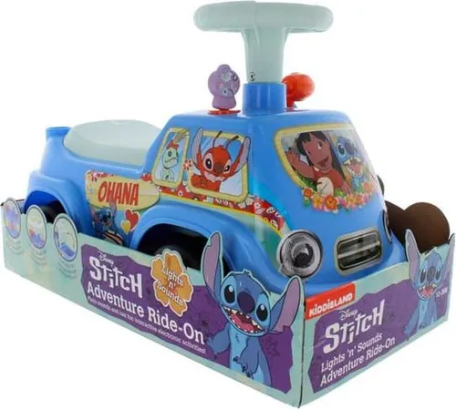 Kiddieland Stitch Adventure Ride On 300200 - Rutschauto für Kinder, bietet ein aufregendes Fahrerlebnis mit Stitch-Design und fördert die motorischen Fähigkeiten.