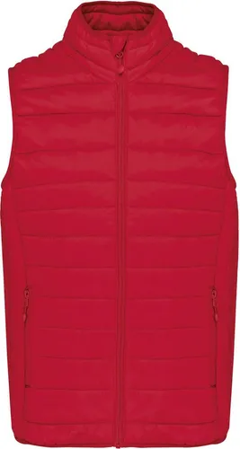 Kariban Herren Steppweste - Ultraleichte Winterjacke in Rot, Größe L - Hochwertige Herren Steppweste aus 100% Polyamid, warm und ultraleicht. Praktisch komprimierbar in einem Aufbewahrungsbeutel. Mit 2 Reißverschlusstaschen für sicheren Stauraum.