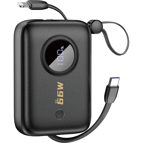 Dudao K14 USB-A / USB-C 10000mAh Powerbank - Schwarz (10000 mAh, 22.50 W, 37 Wh) (1573209000)