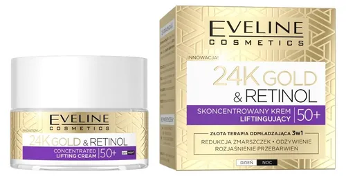 Eveline Cosmetics 24K Gold&Retinol Skoncentrowany krem liftingujcy 50+, 50ml
