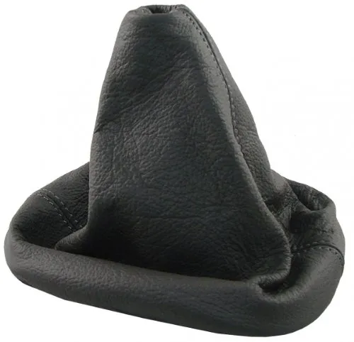 Leder SCHALTSACK Schaltmanchette Schwarz