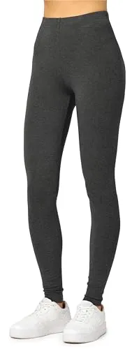 Merry Style Damen Lange Leggings aus Viskose MS10-143 (Dunkelmelange, XS)