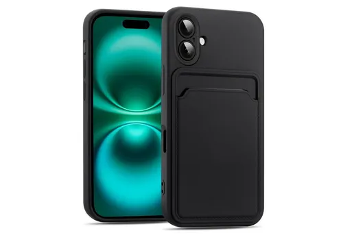 CoolGadget Handyhülle Card Case Handy Tasche für Apple iPhone 16 Plus 6,7 Zoll, Silikon Schutzhülle mit Kartenfach für iPhone 16 Plus Hülle