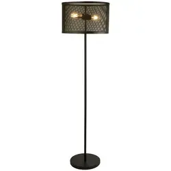 Xxxl Stehleuchte Fishnet, Schwarz, Metall, 40x145x40 cm - Moderne Stehleuchte aus Metall, in elegantem Schwarz, perfekt für stilvolle Innenräume und schafft eine gemütliche Atmosphäre.