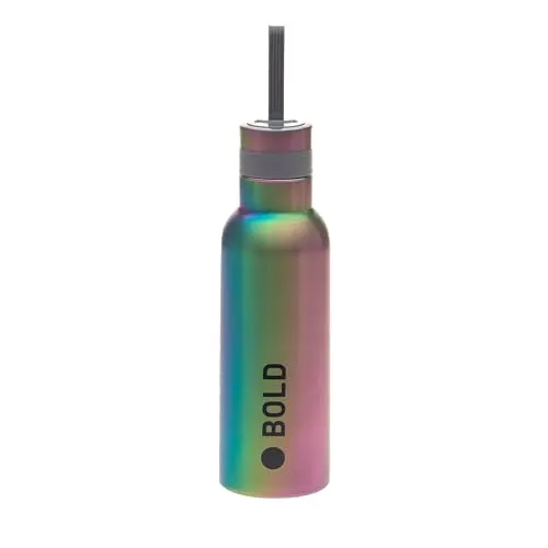 LÄSSIG Bold Kinder Trinkflasche 750 ml Edelstahl BPA-frei/School Bottle Stainless Steel Bold rainbow