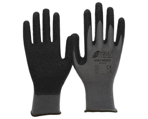 Nitras Montage-Handschuhe GRIPSTAR Latex Polyester mit hoher Nahtdichte