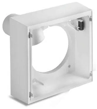 Lunos 039144 Aufputzgehäuse 3/AP für Silvento ec - Lüftungstechnik mit leckluftdichter Rückschlagklappe und DN 80 Abluftstutzen, ideal für Wand- und Deckeneinbau.
