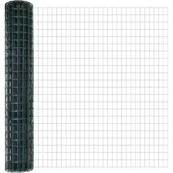 vidaXL Zaun mit Pfosten Grün 1.6 x 10 m aus Stahl - Gartenzäune aus hochwertigem Stahl, wetterfest und rostbeständig, ideal für stilvolle und sichere Begrenzungen in Gärten und Terrassen.