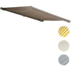 Elektrische Kassetten-Markise T122, 4x3m Vollkassette in Sand