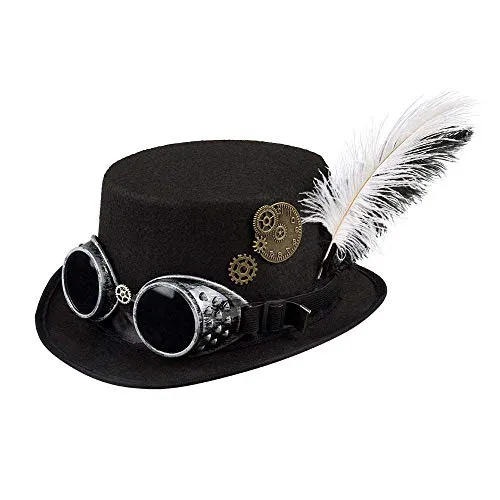 Boland 54502 - Steampunk Hut Spacepunk mit Brille, einzigartiges Accessoire für Damen, ideal für Motto-Partys und Karneval