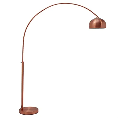 riess-ambiente Bogenlampe LOUNGE DEAL 170-210cm kupfer - Moderne Bogenlampe mit verstellbarem Design und echtem Marmorfuß, ideal für stilvolle Wohnzimmer.