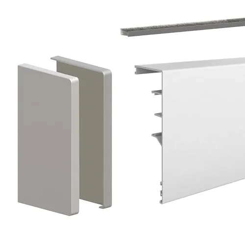 SLID'UP 160, 170 Blende inkl. Kappen, 301 cm, silber