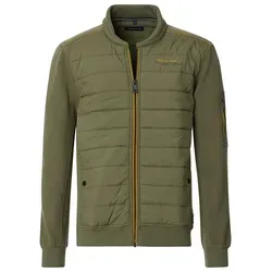 CASAMODA Sweatjacke uni, Herren, Gr. XXL, grün - Funktionsjacken aus 95% Baumwolle und 5% Elasthan, ideal für jeden Freizeitlook und bequem für den Alltag. Ein modischer Allrounder mit praktischem Stehkragen und zwei Einschubtaschen.