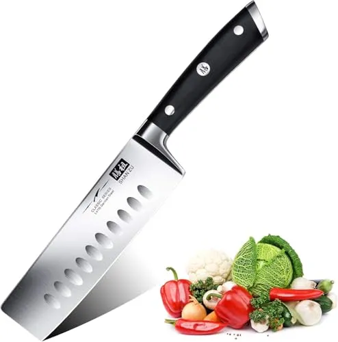 SHAN ZU Nakiri Kochmesser 16,5 cm – Profi Küchenmesser aus deutschem Edelstahl