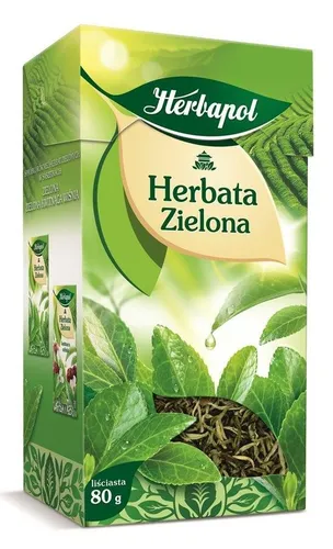 Produktbild Herbata liściasta zielona HERBAPOL 80g ART. SPOŻYWCZE KOSZYK 5900956005782