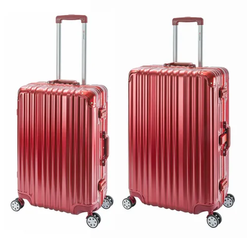 Travelhouse Trolleyset London - 2-teilig mit 4 Rollen und TSA Zahlenschloss - Hochwertiges Koffer-Set aus bruchsicherem Polycarbonat mit stabilem Alu-Rahmen. Ideal für Reisen, bietet 67L und 108L Volumen sowie ein komfortables Handling dank 360° Leichtlaufrollen.