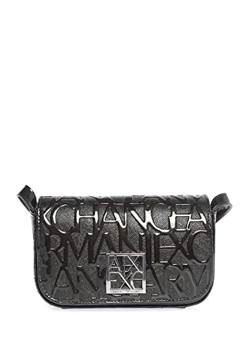 Armani Exchange Damen Liz SMALL CROSSBODY, Schwarz, Einheitsgröße EU