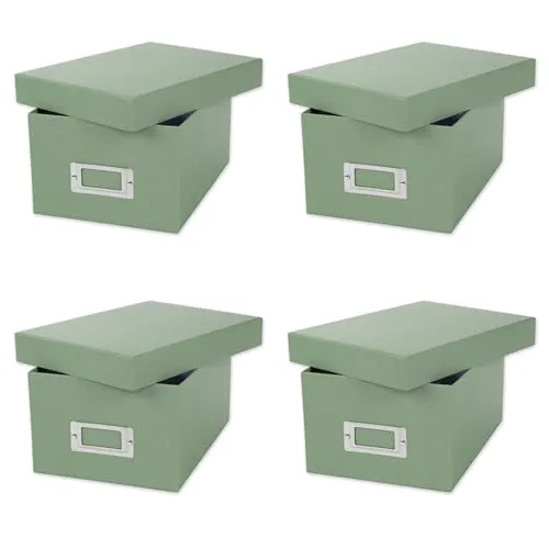 Goldbuch Fotobox Bella Vista 4er Set für 700 Fotos - Praktische Fotobox für 10x15 cm Fotos, aus robustem Kunstdruck, mit 8 Registerkarten für optimale Aufbewahrung und Schutz vor Staub und Beschädigungen.