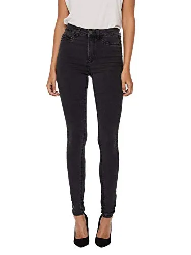 Noisy may Damen Skinny Fit Jeans NMCALLIE - Hochtaillierte Skinny Fit Jeans aus weicher Baumwollmischfaser, ideal für lässige Outfits und optimaler Tragekomfort.