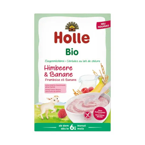 Holle Bio-Milchbrei Himbeere und Banane aus Ziegenmilch von Holle