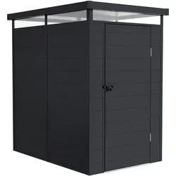 Wasabi Harz Gartenhaus Terra 2,47 m2 - Gartenhaus mit 2,47 m2 Stauraum, ideal für Werkzeuge und Möbel. Wetterfest, langlebig und mit natürlichem Licht durch das Dachfenster.